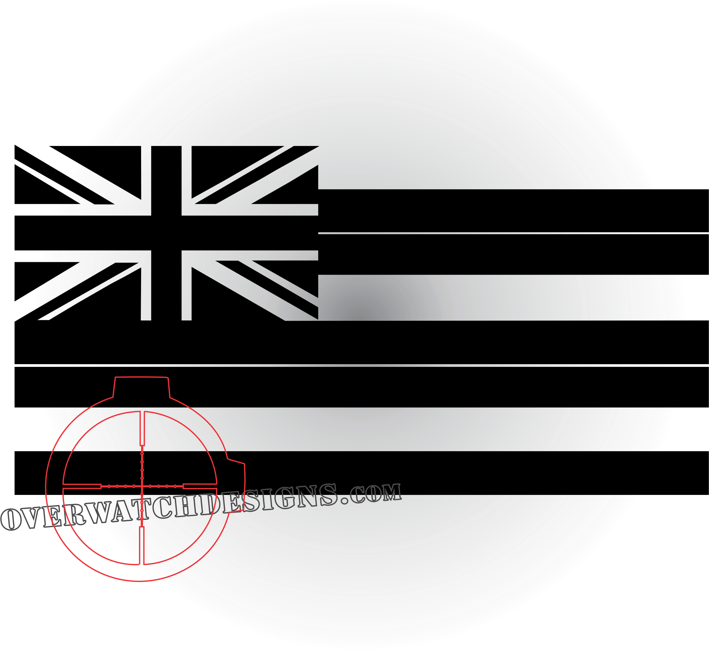 A Flag With A Red Circle And A Crosshair