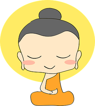 Cartoon Of A Monk