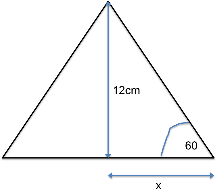 A Diagram Of A Triangle With Blue Arrows