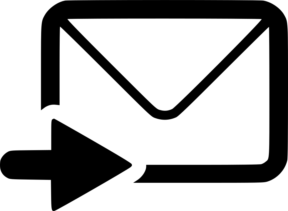 A Black And White Image Of A Mail And Arrow