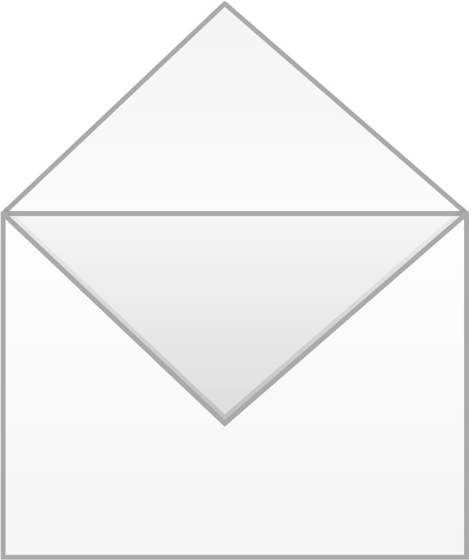 A White Envelope With A Gray Border