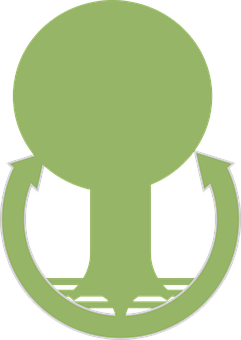 A Green Logo With Arrows