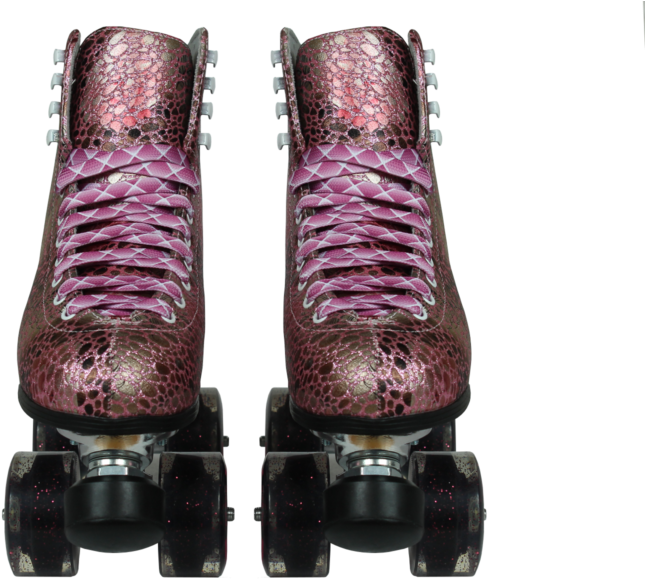A Pair Of Pink Roller Skates