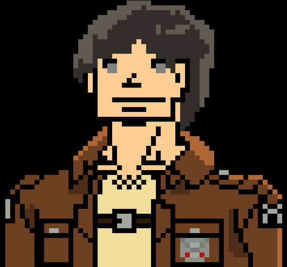 A Cartoon Of A Man In A Brown Jacket