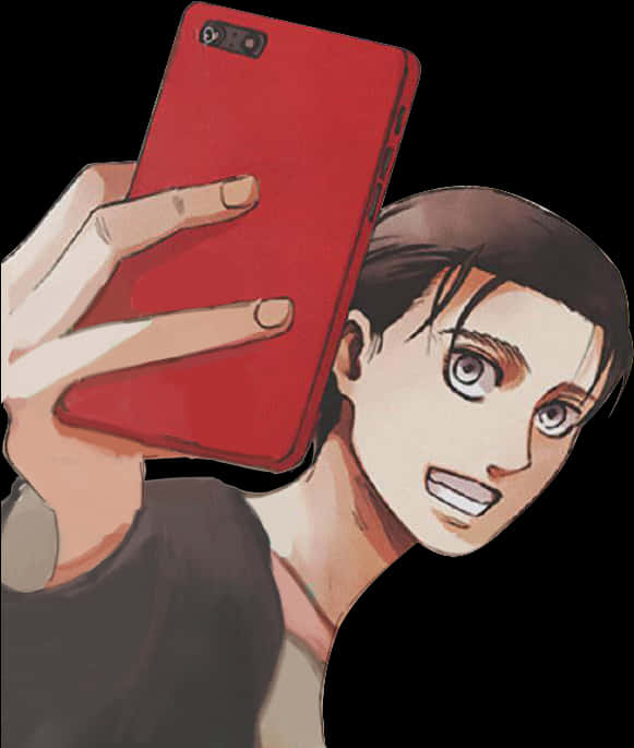 A Cartoon Of A Man Holding A Red Phone