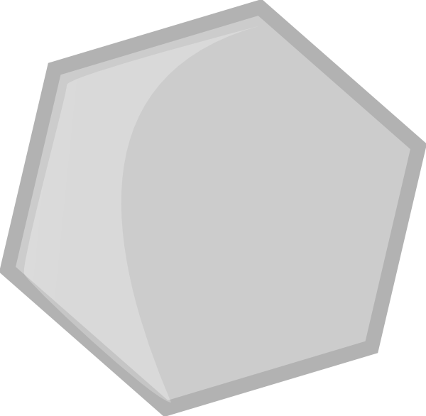 A Grey Hexagon With A Black Background