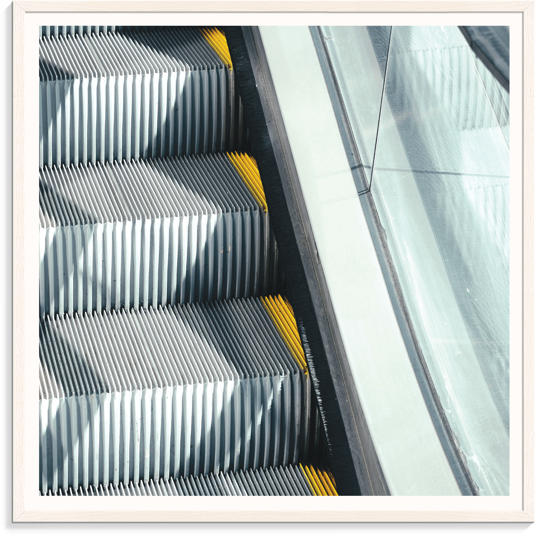 A Close Up Of An Escalator