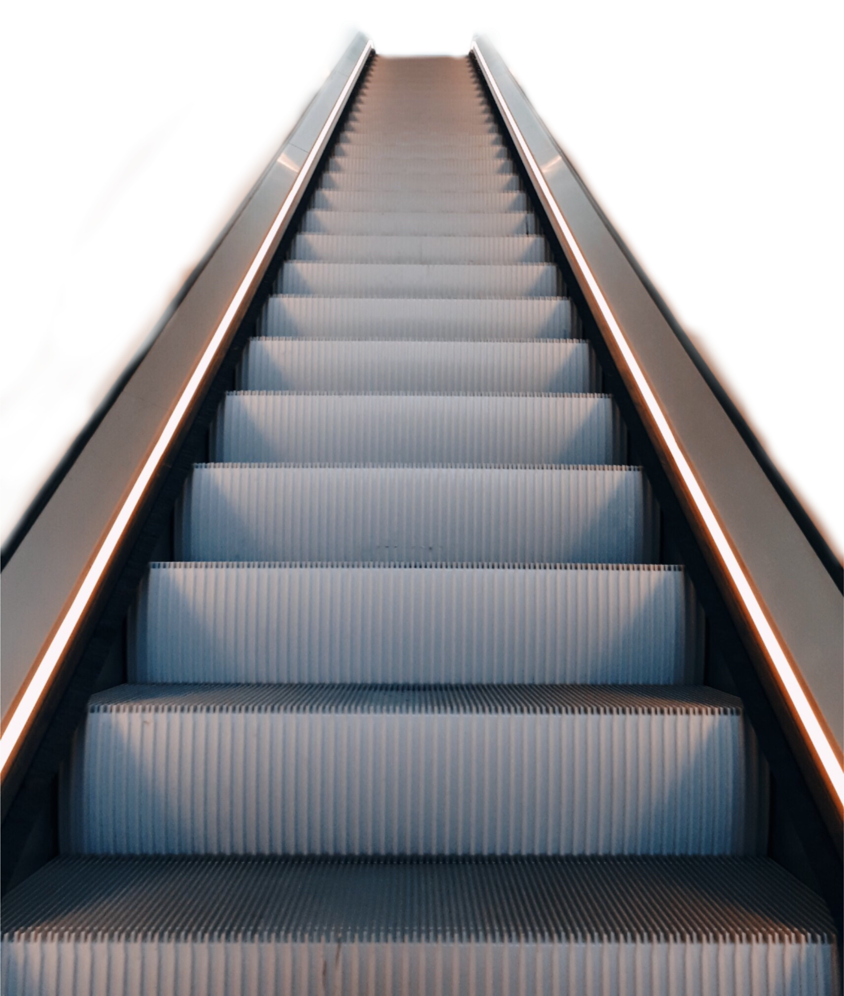 A Close Up Of An Escalator