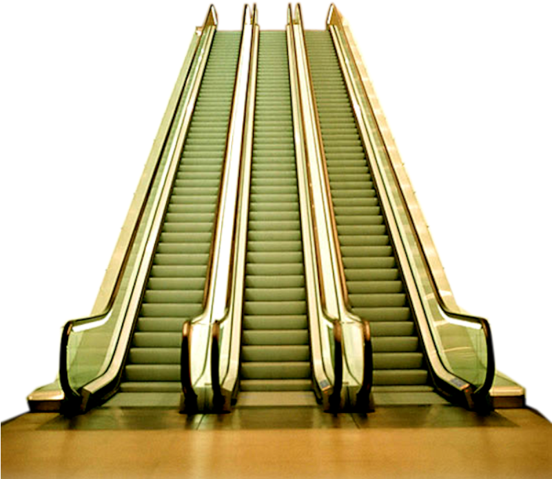 A Close-up Of An Escalator