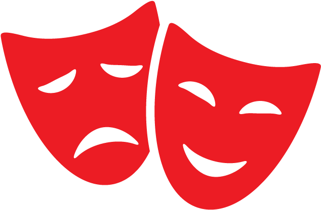 A Red Masks With Black Background