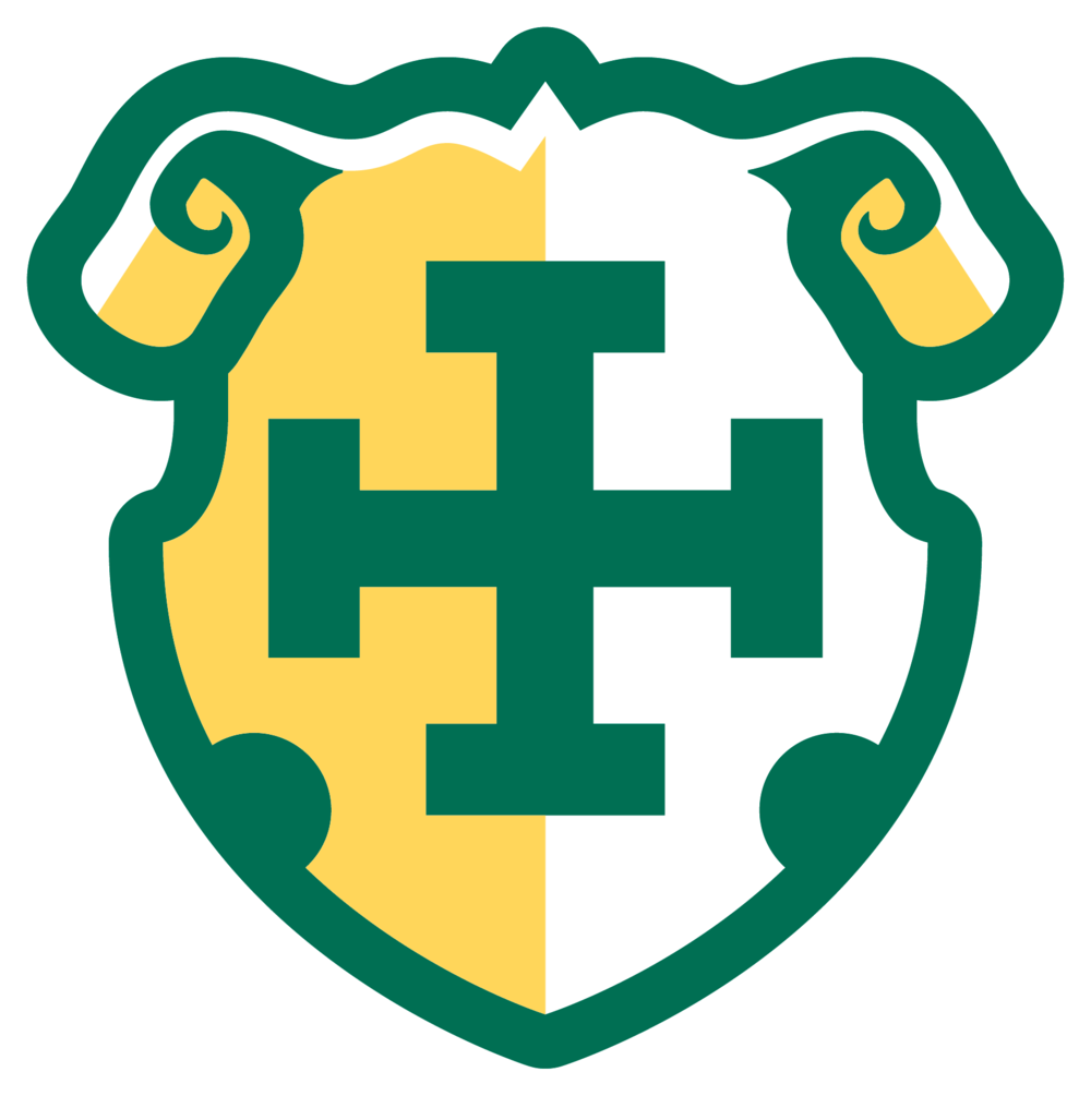 A Green And White Shield With A Cross