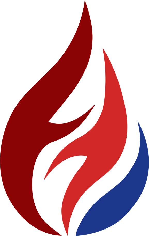 A Red And Blue Flame