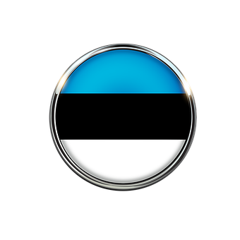 A Blue And Black Circle With A Black Stripe