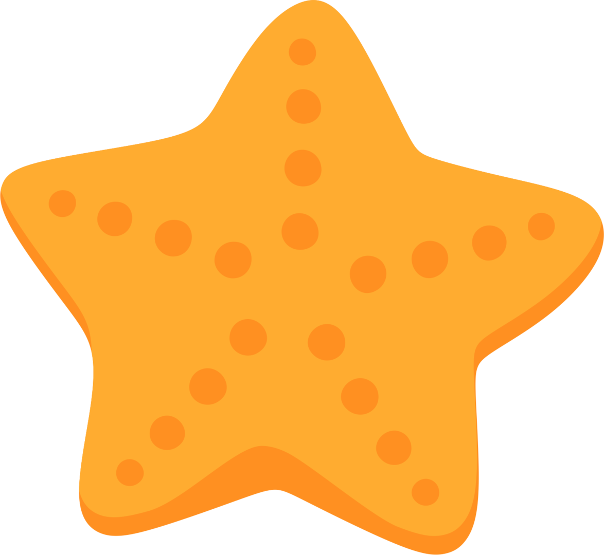 A Yellow Starfish With Dots