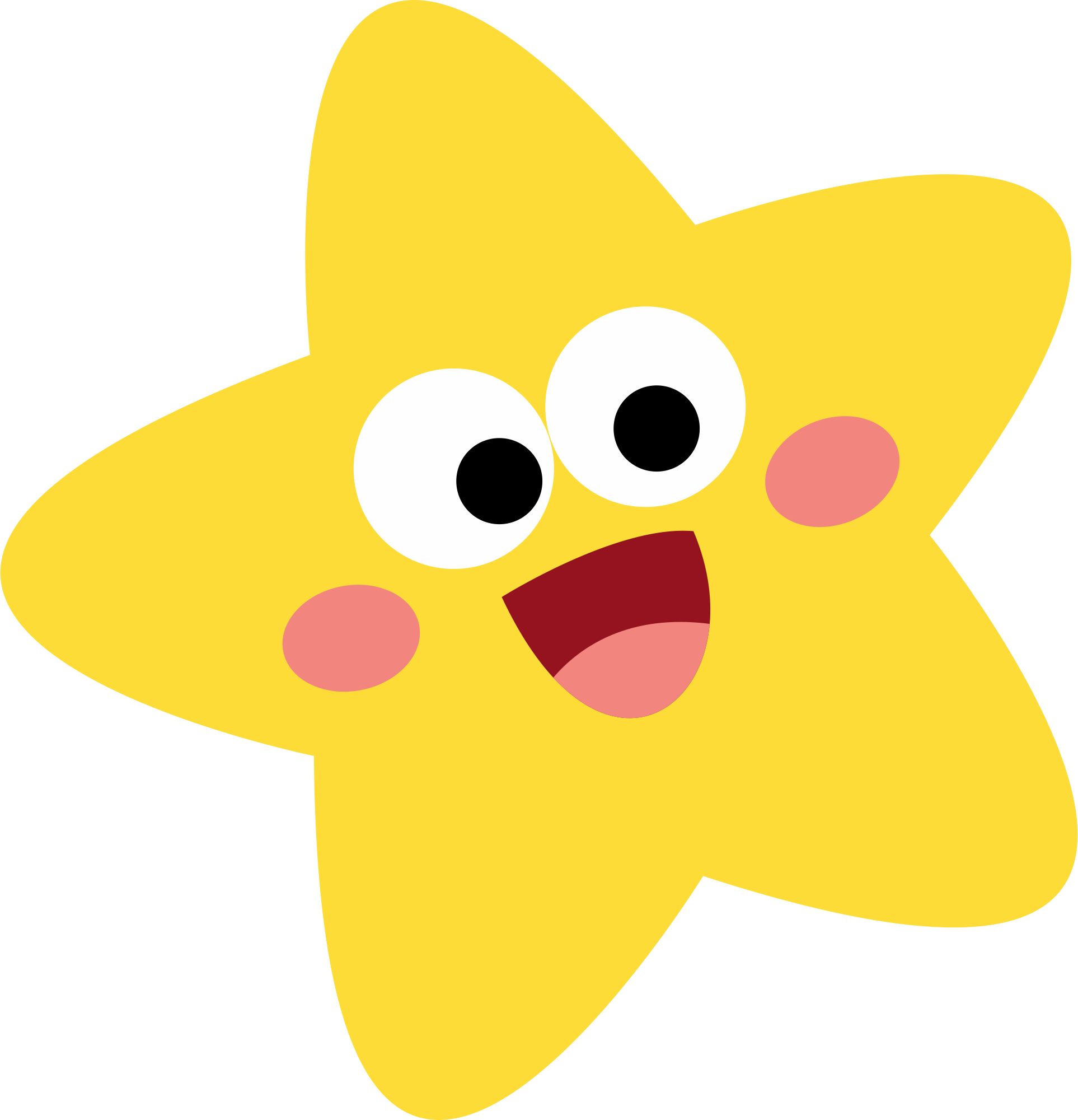 A Yellow Star With Eyes And Mouth