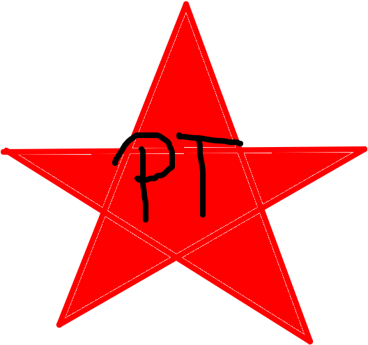 A Red Star With A Black Background