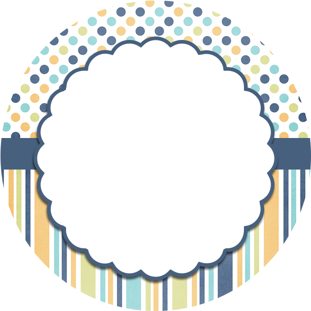 A Circle With A White Circle On A Striped Background