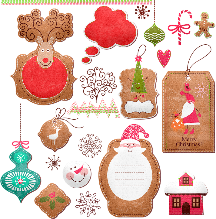 A Collection Of Christmas Tags