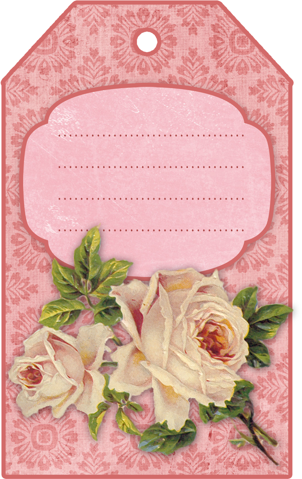 A Pink And White Floral Card