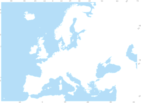 A Map Of Europe With Blue Background