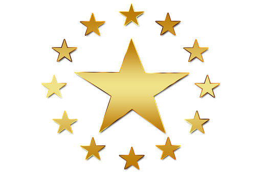 A Gold Star In A Circle Of Stars