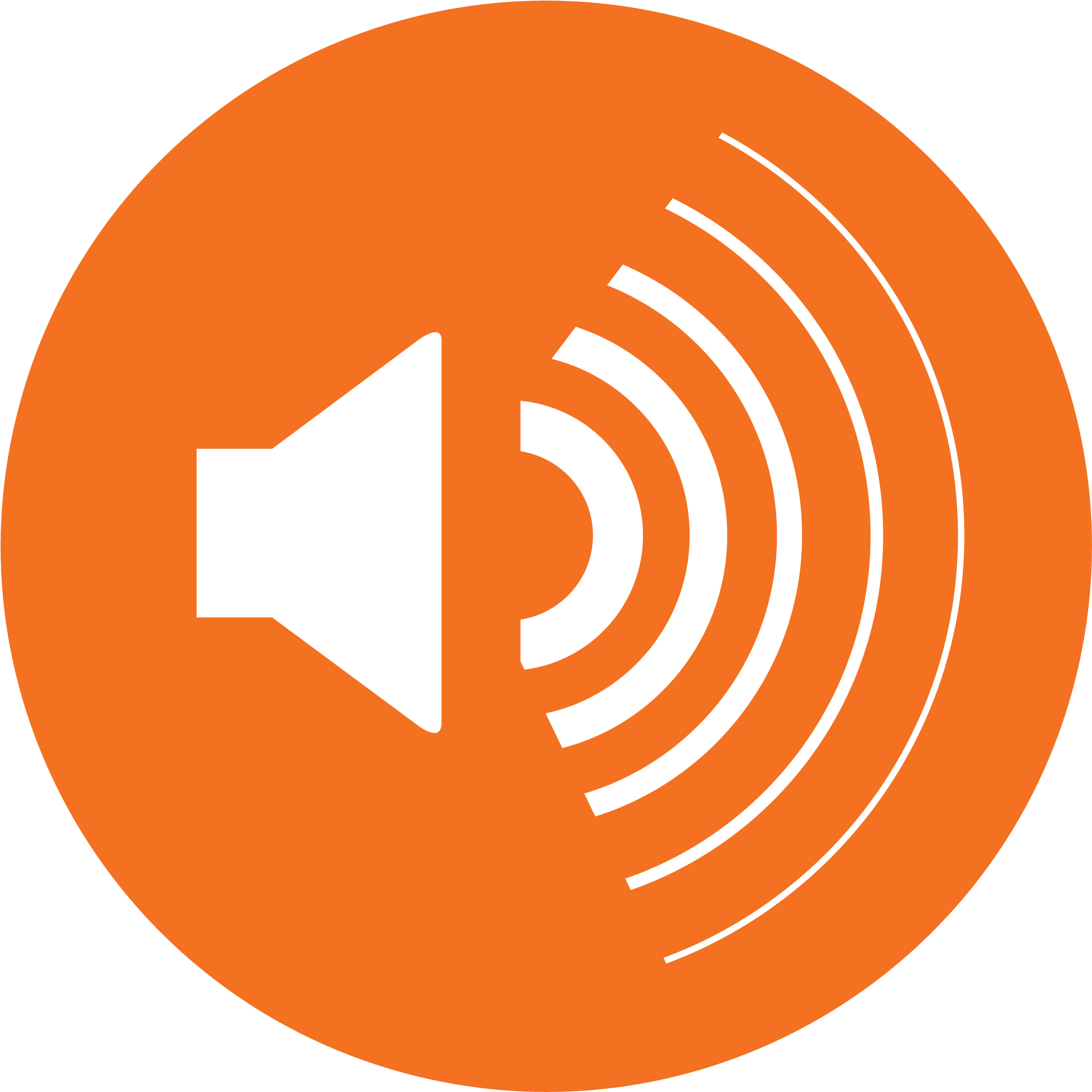 A White And Orange Sound Icon