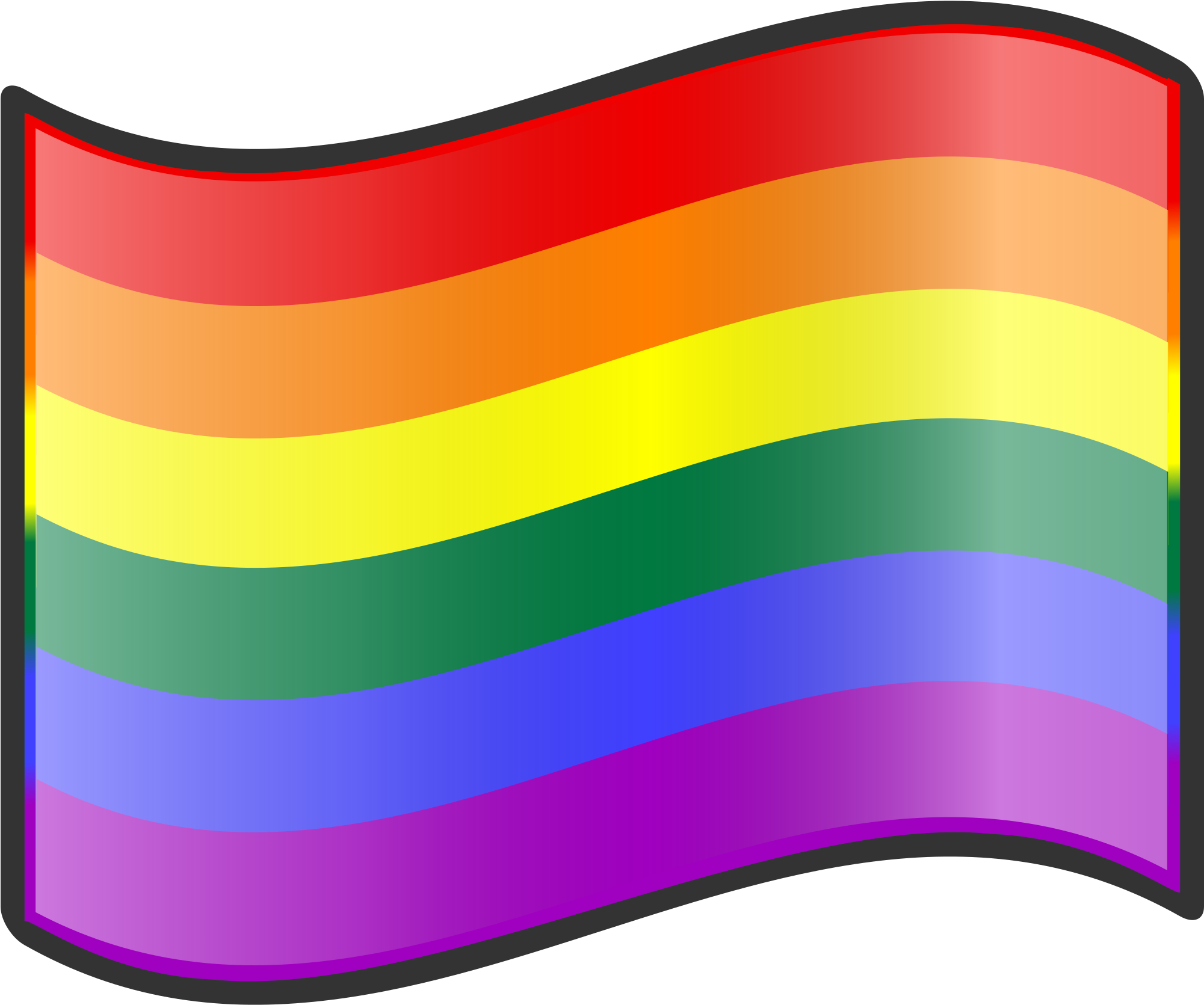 A Rainbow Flag With Black Background