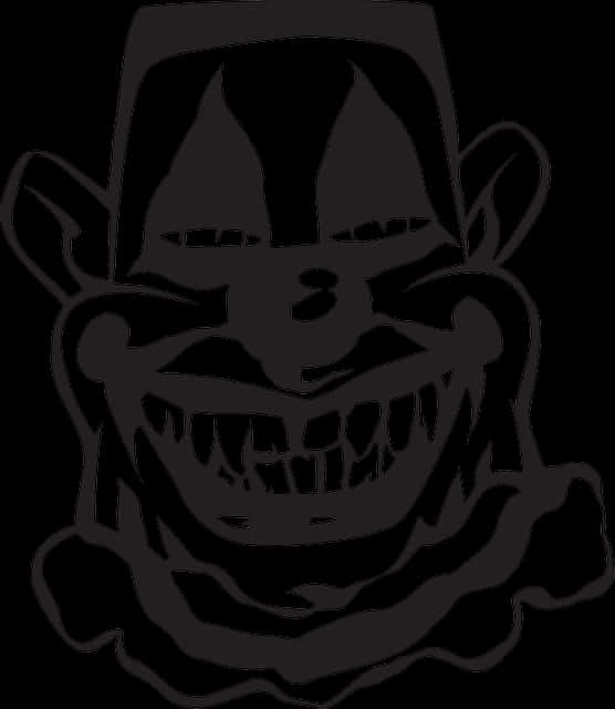 A Black And White Image Of A Clown