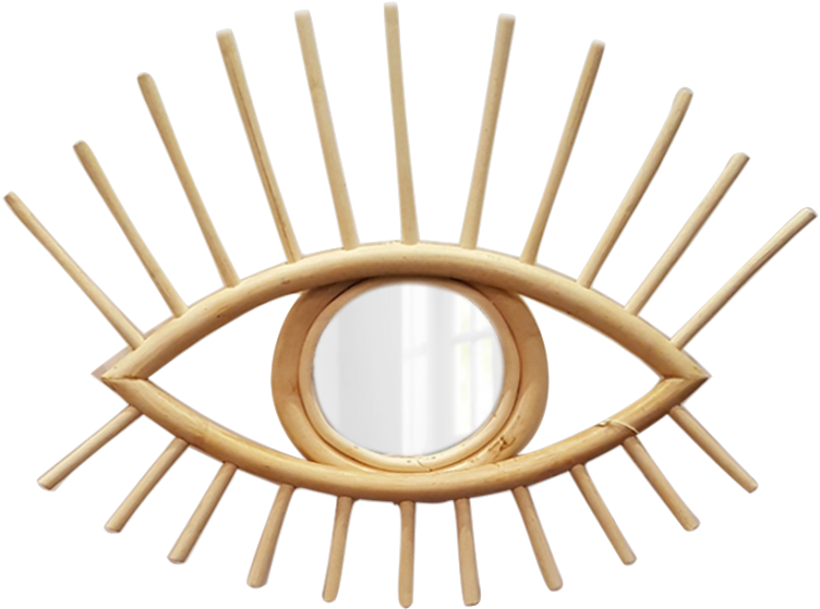 A Wooden Eye With A Mirror