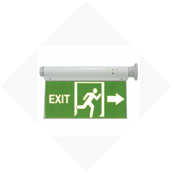A Green Sign With A Running Man On It
