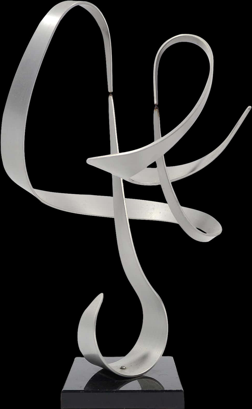 A Metal Sculpture With Curved Lines