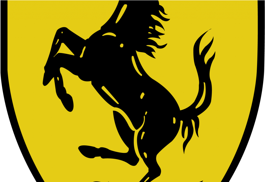 A Black Horse On A Yellow Background
