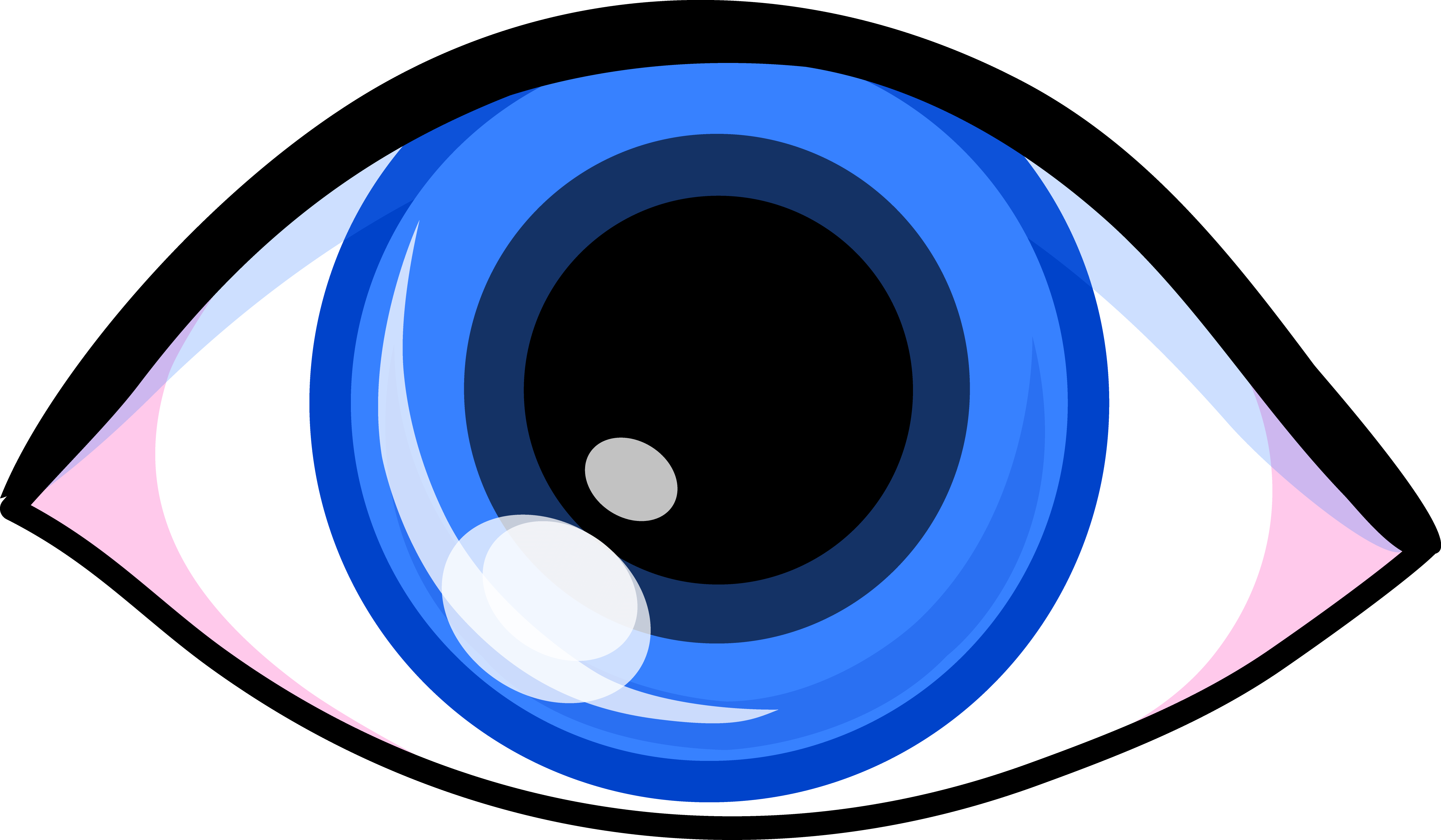 A Blue Eye With White Circles