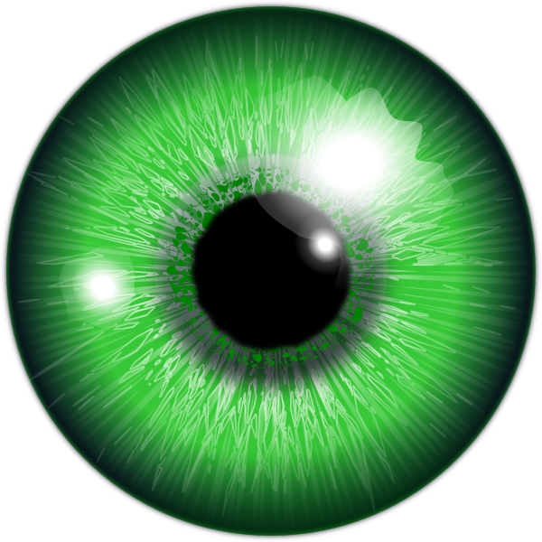 A Green Eyeball With A Black Center