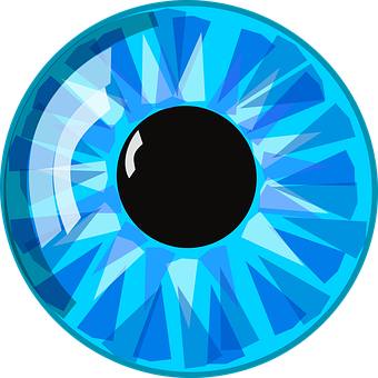 A Blue Eyeball With Black Center