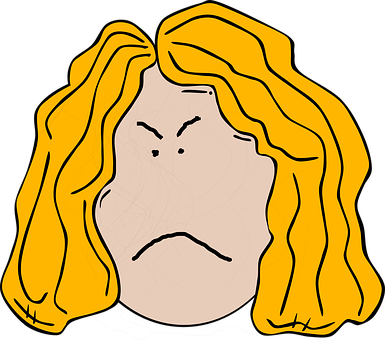 A Cartoon Of A Woman With Blonde Hair