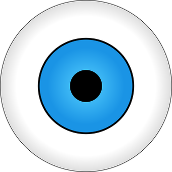 A Blue And White Eyeball