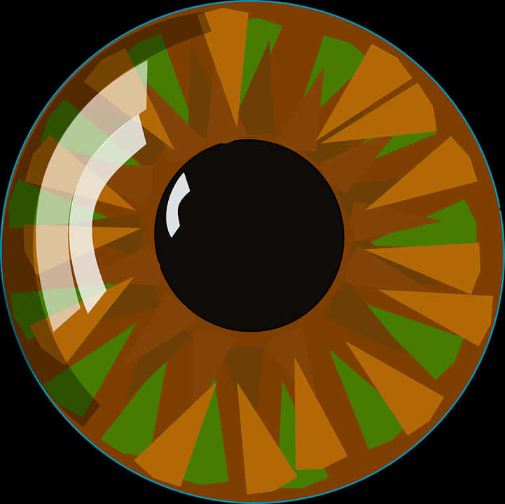 A Brown And Green Eyeball