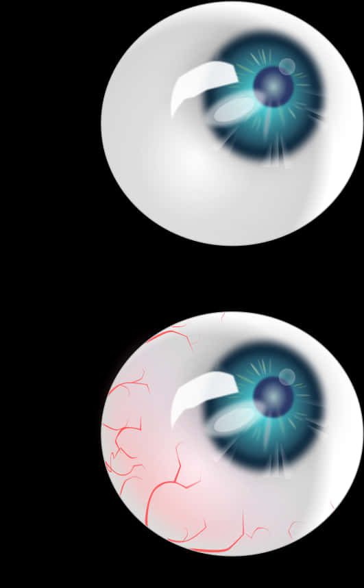 A Close Up Of Two Eyeballs