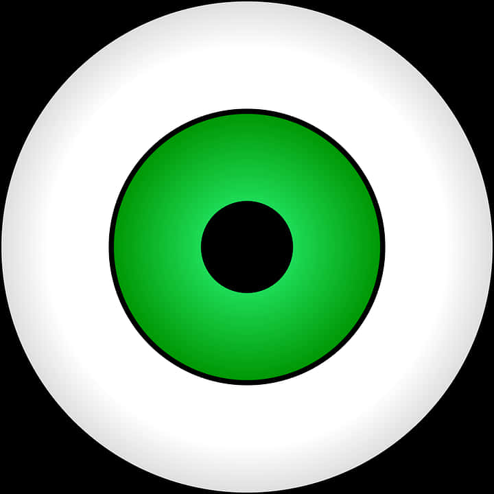 A Green Eyeball With Black Circle