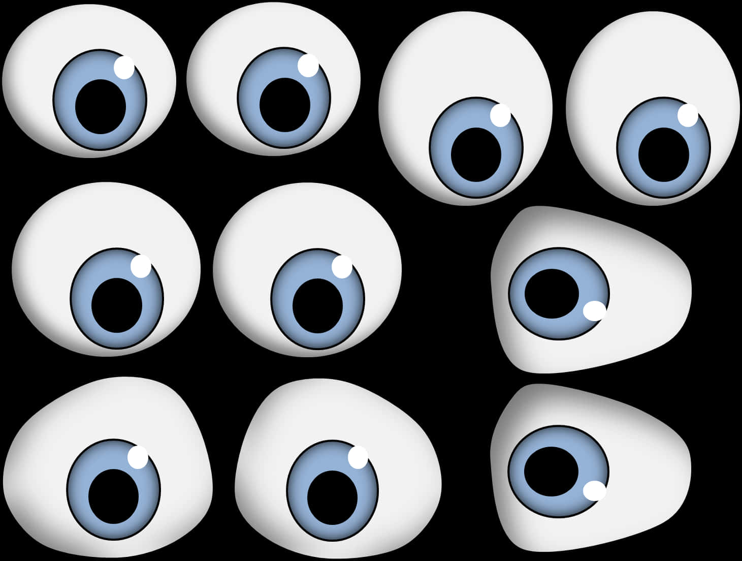 A Group Of White Eyes