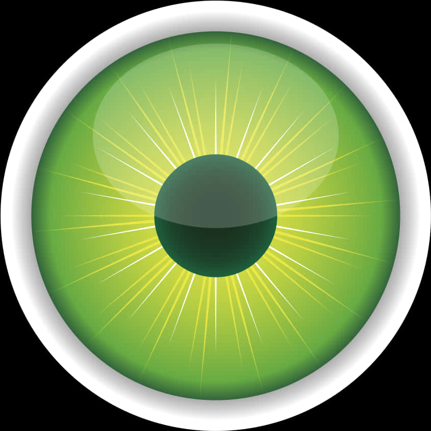 A Green Eyeball With Yellow Center