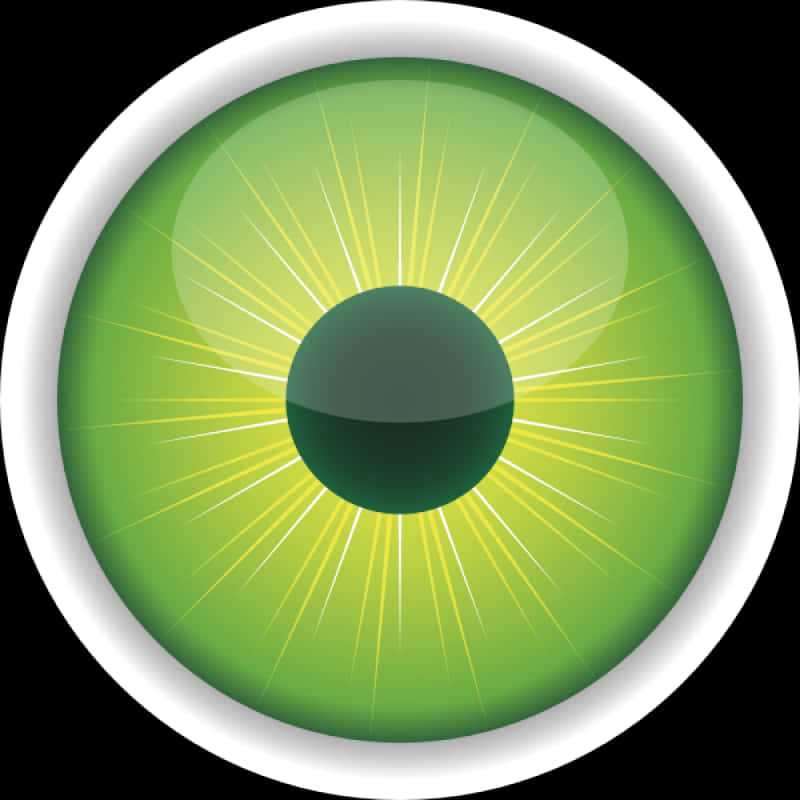 A Green Eyeball With Yellow Center