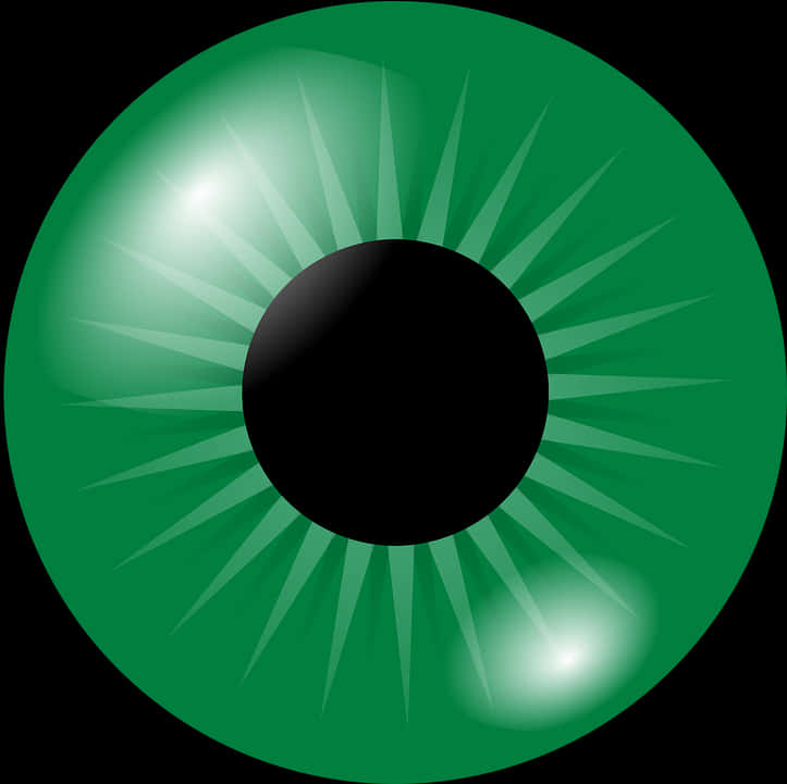 A Green Eyeball With Black Center