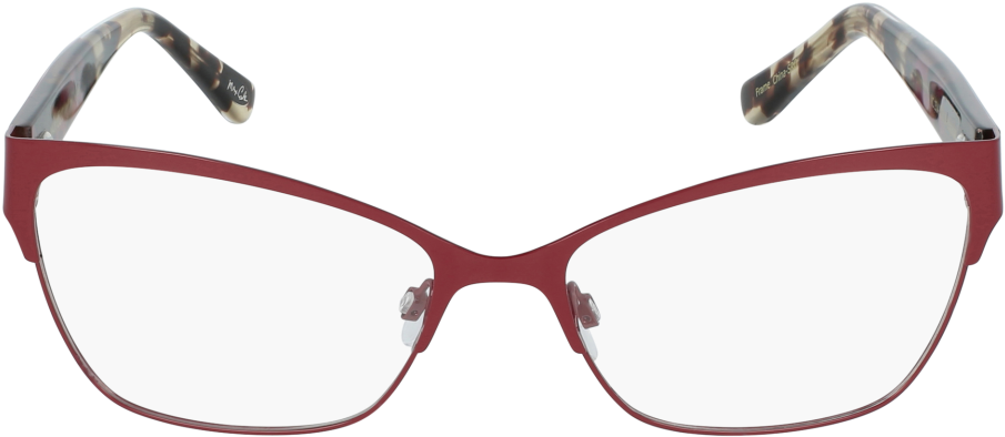 Eyeglasses With Red, Black, And White Frames