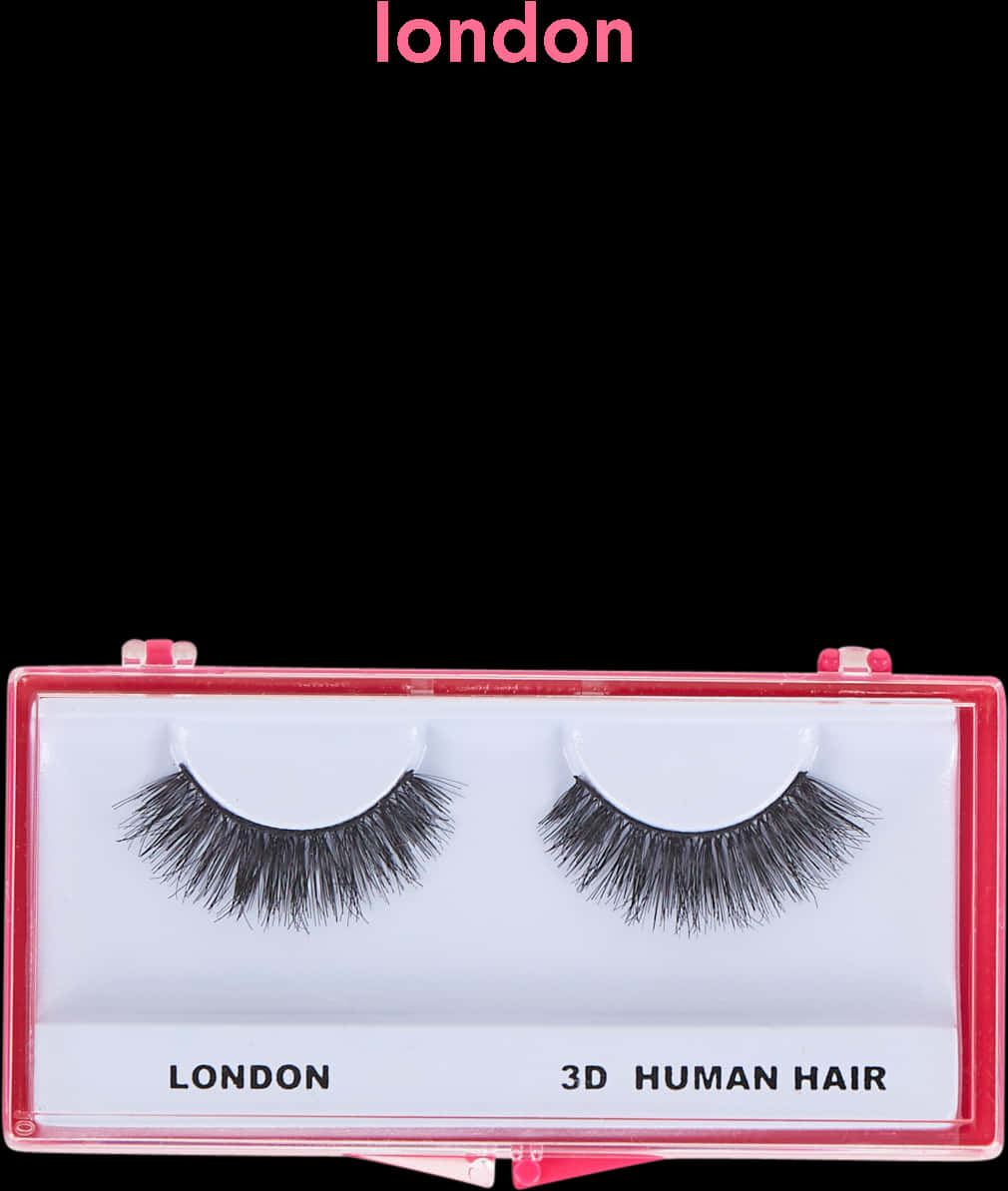 A Pair Of False Eyelashes In A Red Box