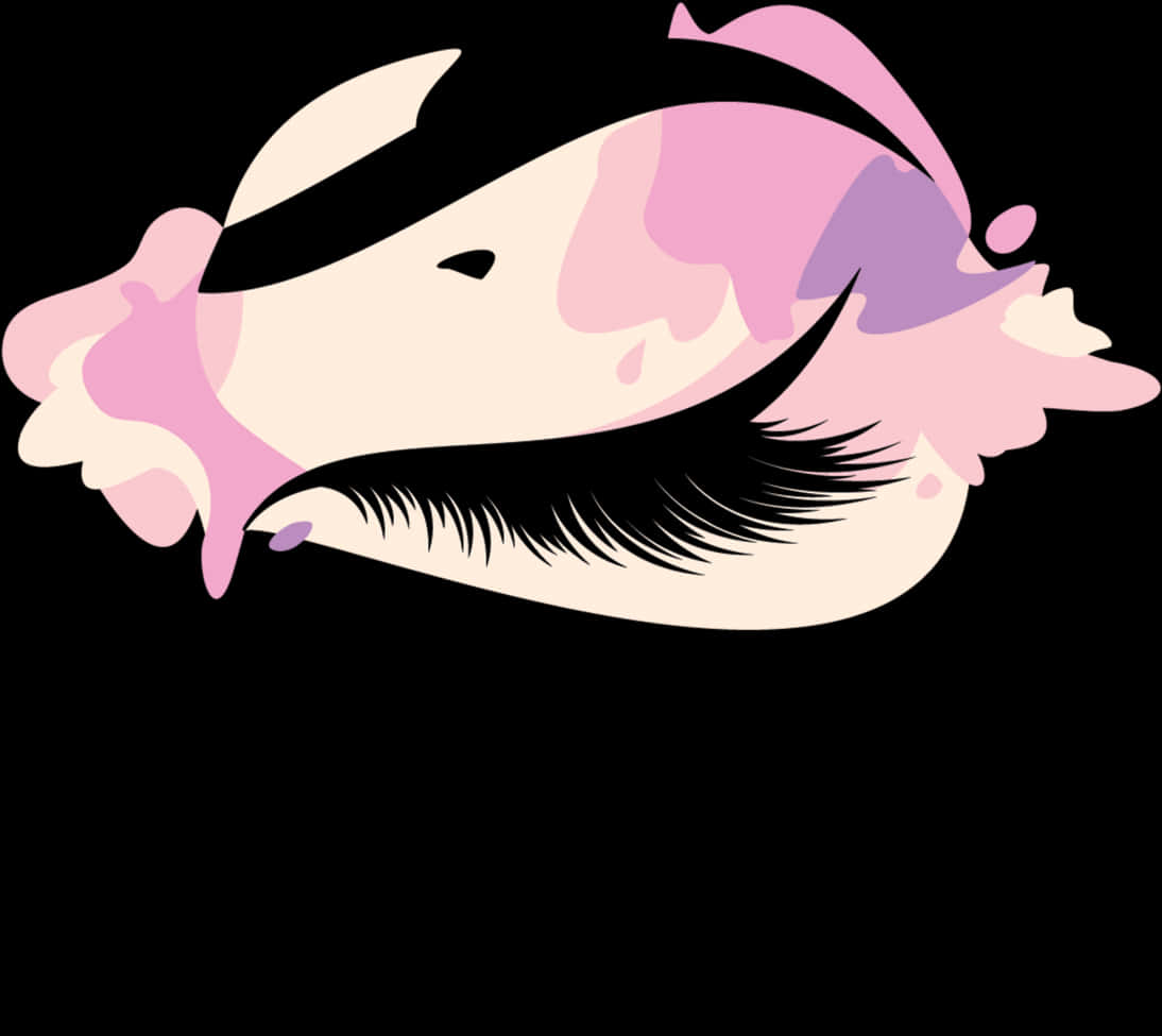 A Logo Of A Woman's Eye With Long Eyelashes