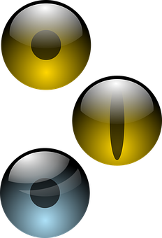 A Group Of Yellow And Grey Circles