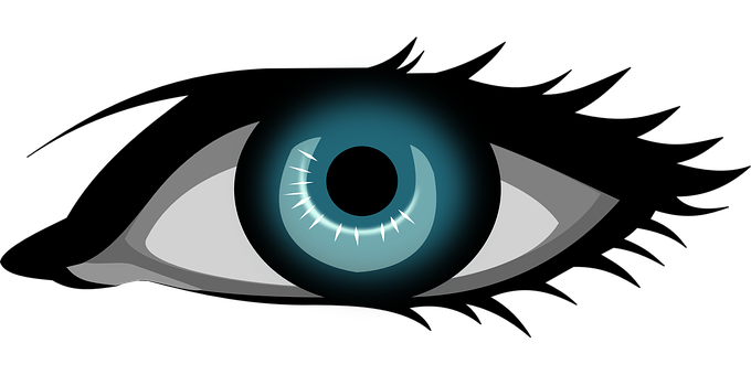 A Blue Eye With A Black Circle