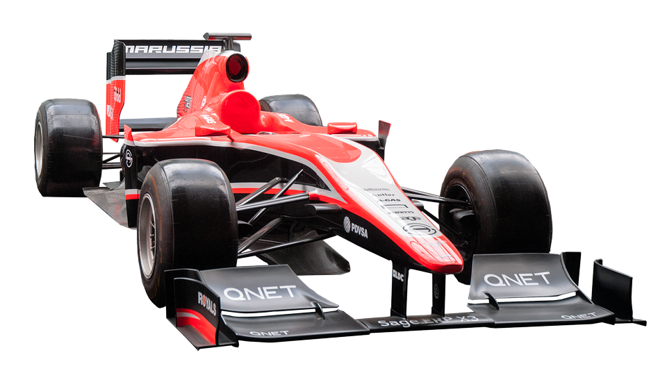 A Red And Black Race Car